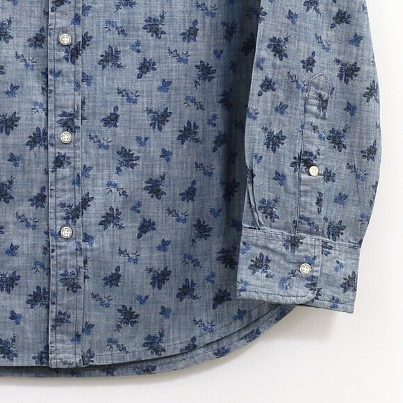 Reyn Spooner Floral Printed Men's Shirt Long Sleeve Buttondown Blue S NEW 269187 - Picture 3 of 5